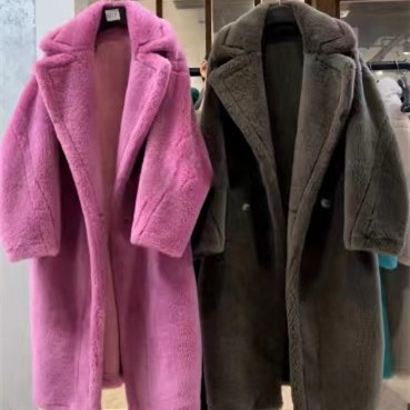 泰迪熊大衣女中长款时尚冬款韩版羊羔绒加厚毛毛大码皮草外套