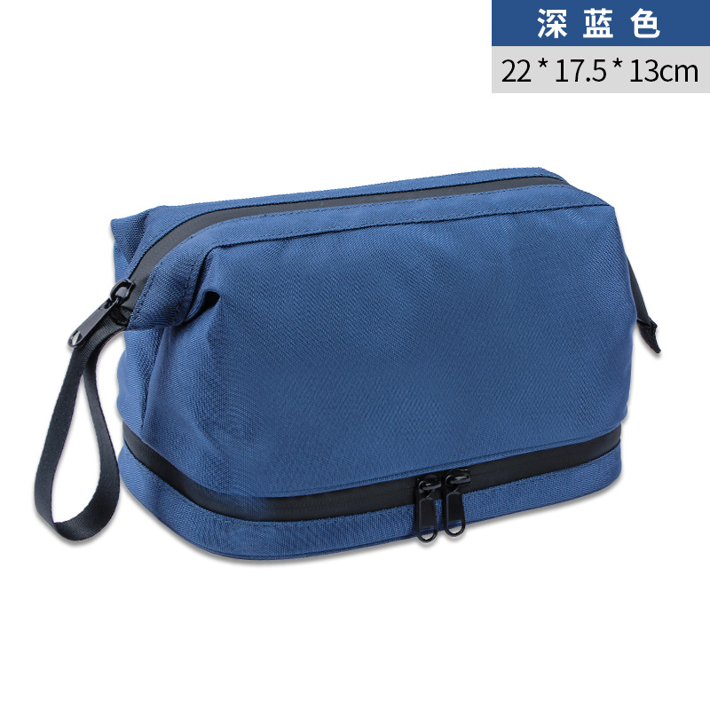 Double Layer Men's Toiletry Bag Travel Business Trip Dry Wet Separation Storage Bag Large-Capacity Cosmetics Buggy Bag Waterproof