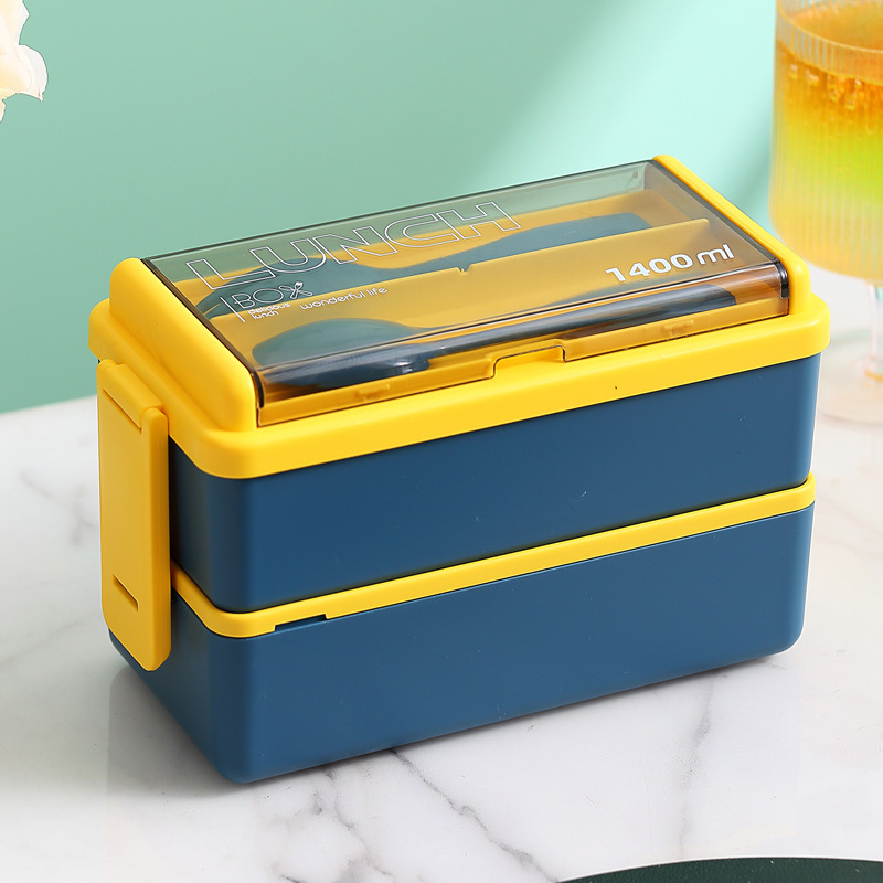 Japanese-Style Double-Layer Plastic Lunch Box