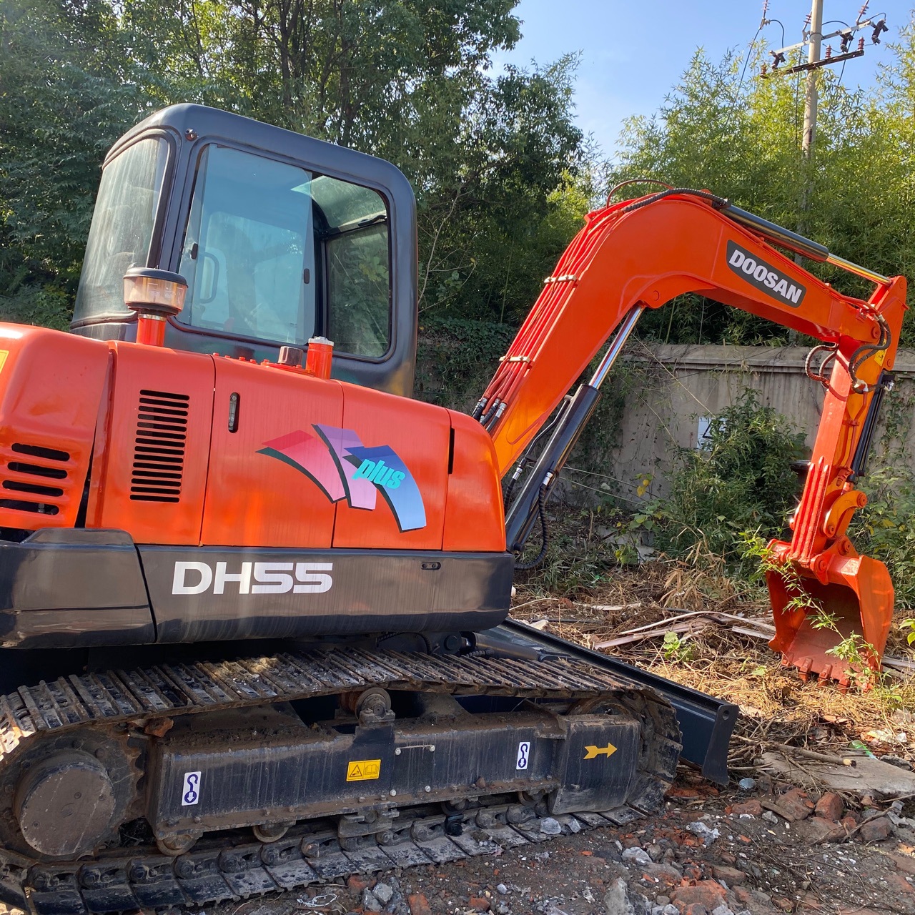 doosan斗山dh55二手挖掘机 大宇二手电动勾机包配送低价转让60