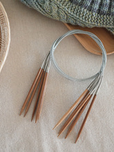 环针手工编织棒针80cm长度环形针炭化棒针竹针环形针毛衣针