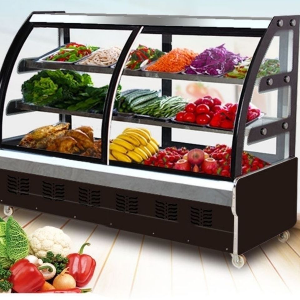 凉菜卤菜展示柜冷藏小型商用卧式熟食保鲜柜麻辣烫玻璃透明点菜柜