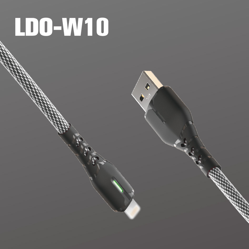LDO Series W10 New Nylon Woven Android TC I5 Data Cable Support Mobile Phone Qc3.0 Fast Charging Function