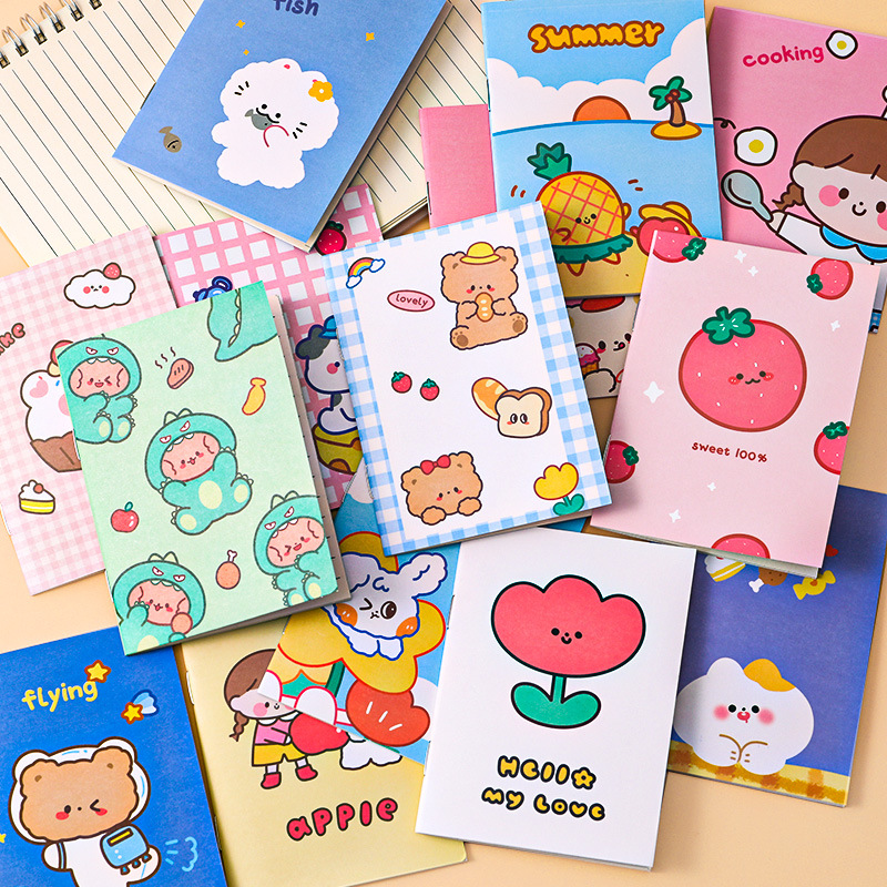 South Korea Stationery Small Notebook Cartoon Notepad Soft Copy 64K Kindergarten Pupil Prize Small Gift