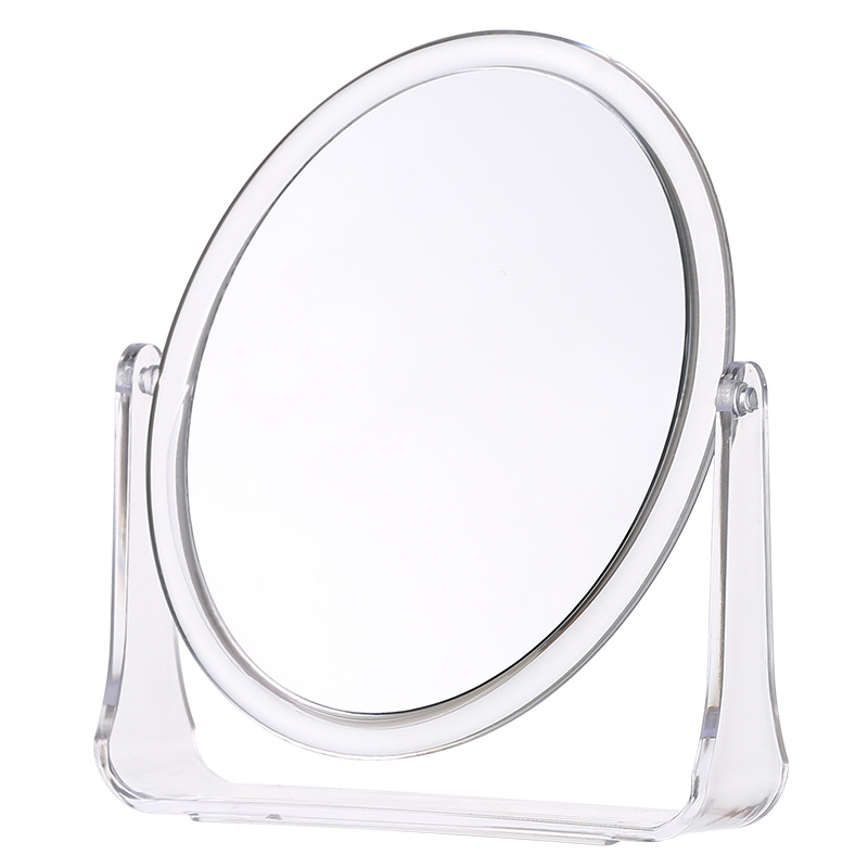 Factory Direct Supply Wholesale Transparent Mirror Double-Sided Rotating Desktop HD Square round Acrylic Cosmetic Mirror