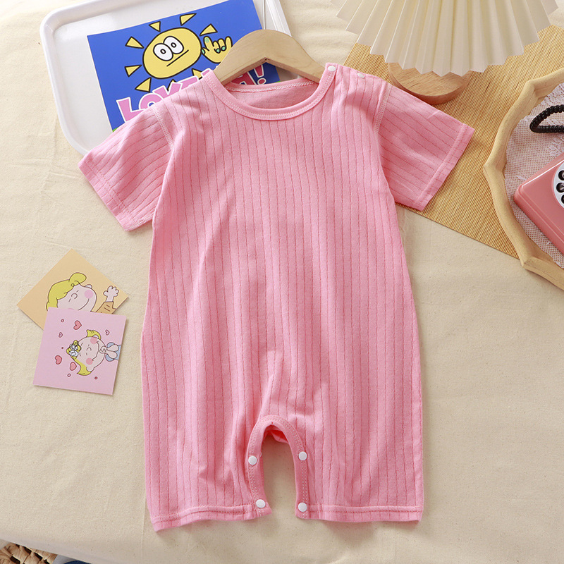Baby's Cotton Short-Sleeved Boneless Romper Newborn Jumpsuit Summer Baby Girl's Clothes Summer Thin Romper Baby Clothes