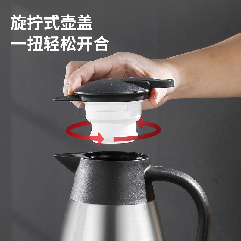 304 Stainless Steel Vacuum Insulated Pot Thermo European Coffee Pot Kettle Household 2l Gift Commercial Logo