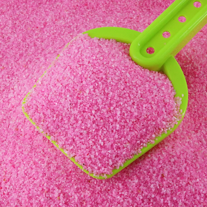 彩沙网红粉色沙子人造沙滩沙染色彩砂景区造景彩色砂子烧结彩砂
