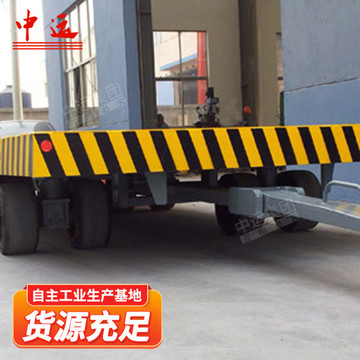 图片展示四轮转向重型引牵平板拖车 四轮转向重型引牵平板拖车