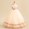 2022 new pattern summer fluffy girl Princess Dress 61 children Costume Tailing children Vest skirt full dress
