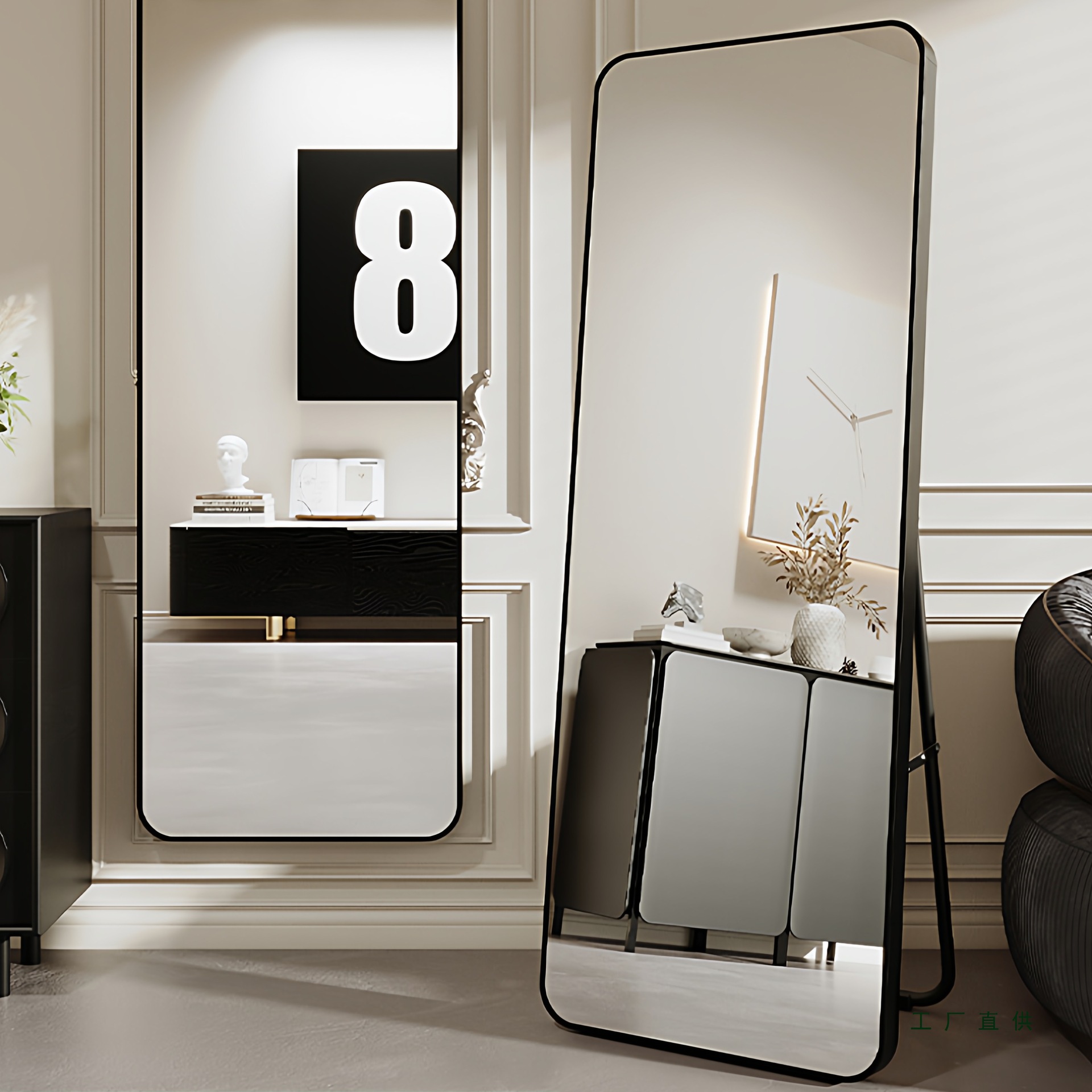 全身镜穿衣落地镜家用壁挂贴墙网红ins风女生卧室服装店试衣镜子