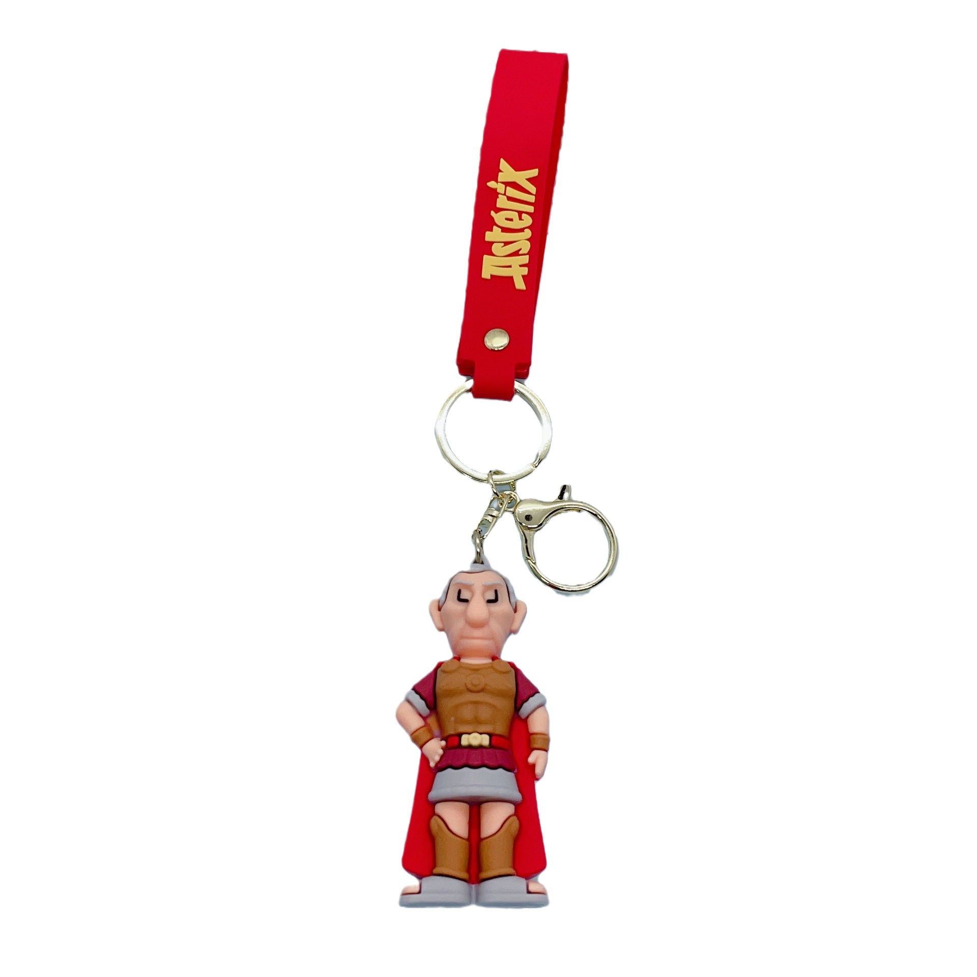 New Creative Gaul Hero Adventures Keychain Roman Corps Warrior Men and Women Bag Key Ornament Wholesale