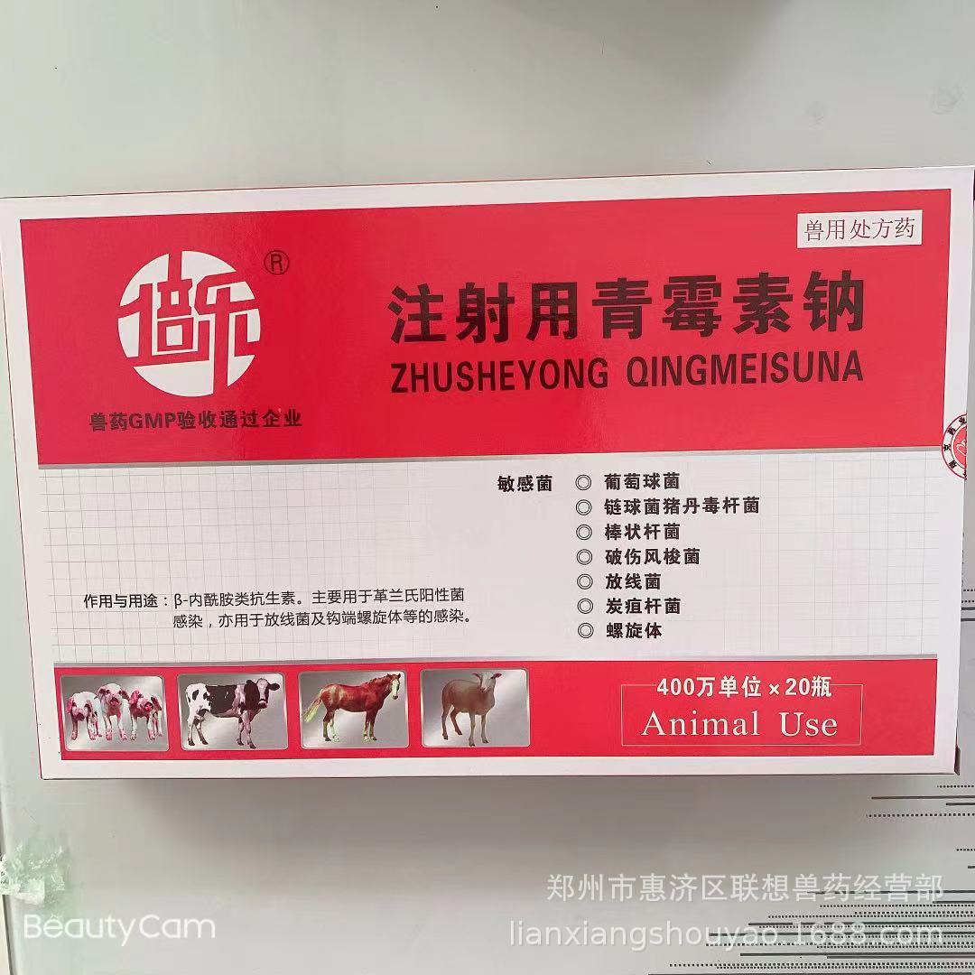 畜禽注射用400万青霉素钠 20瓶/盒*16盒/件 大包装