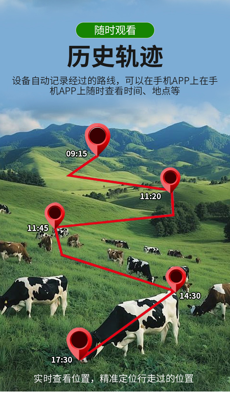 Large-Capacity Electronic Fence Gps Tracker for Cattle, Sheep, and Horses in Pastures, Grasslands, and Mountainous Areas with Gps, Beidou, and Wifi Positioning