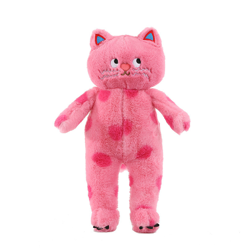 Internet Celebrity Same Style Xiaohongshu Cute Polka Dot Cat Pillow Plush Toy Cat Doll Toy Doll Pillow Gift