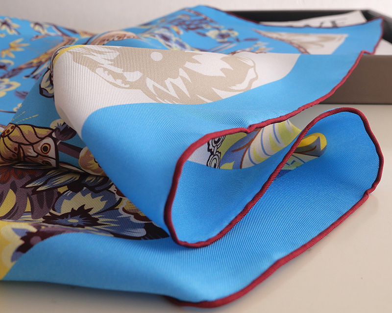 杭州丝绸14姆米真丝丝巾手工卷边90桑蚕丝斜纹绸大方巾围巾女批发