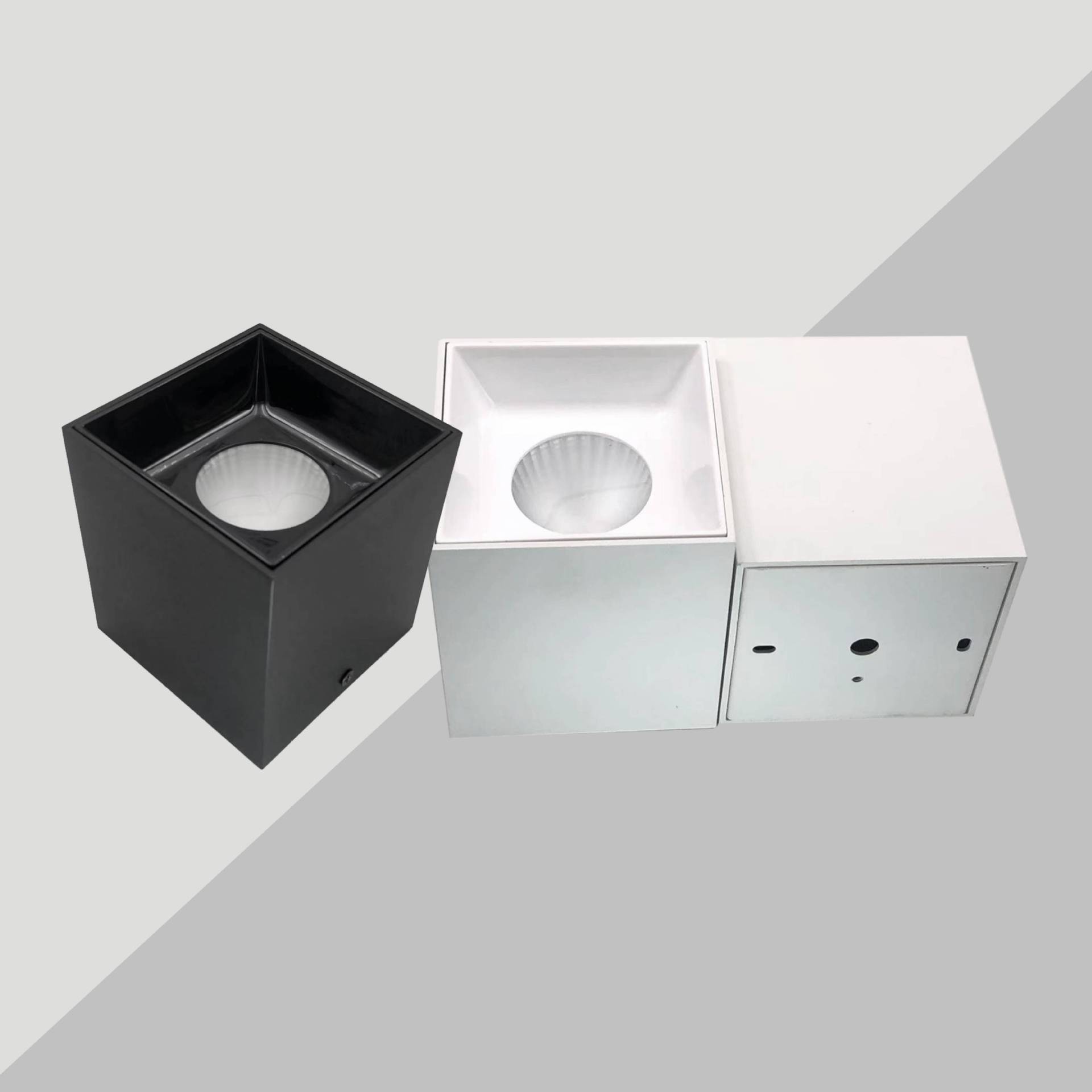 无主灯照明设计方形明装射灯客厅玄关免开孔吸顶防眩led筒灯-阿里巴巴