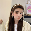 Earrings Pearl Hair hoop bow Card issuance 2021 new pattern Headdress Head hoop the republic of korea Hairdressing