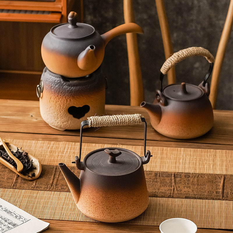 围炉煮茶炭火炉煮茶壶罐罐茶室内家用全套陶壶明火碳火烤茶烧水壶