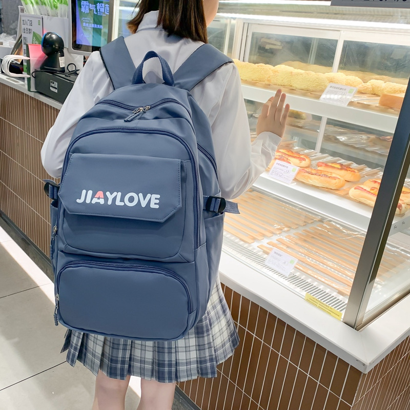 New Backpack Female Middle School Student Girls Schoolbag Cute Couple College Students' Backpack