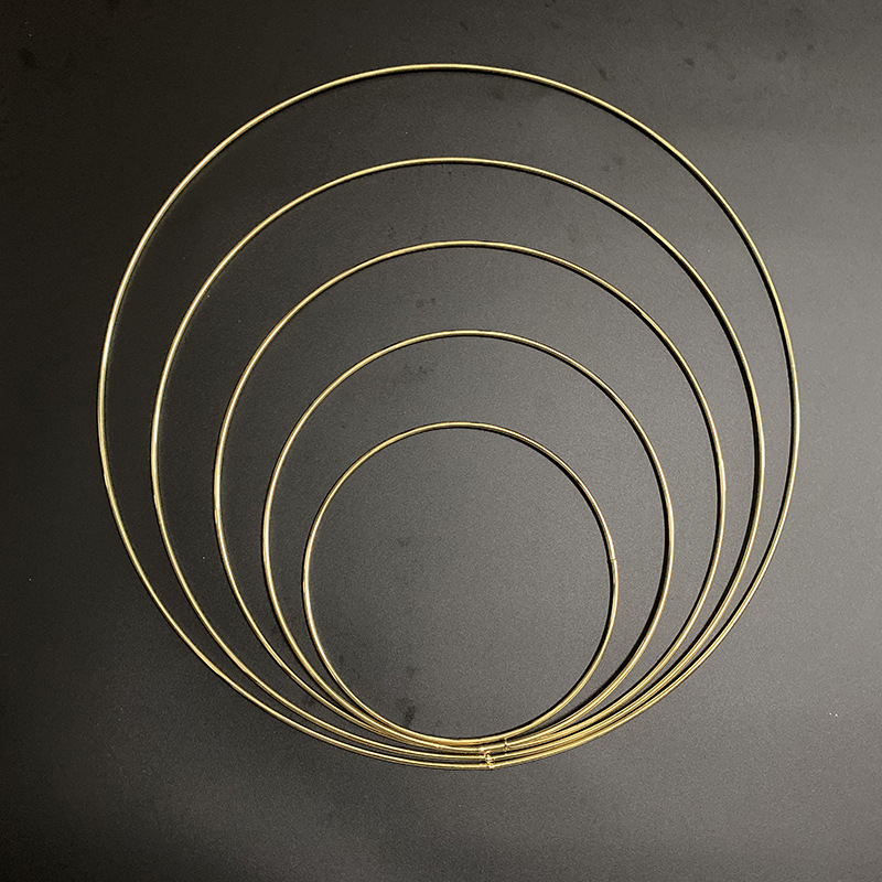 3mm粗金色铁圈家居捕梦网diy配件婚礼花环装饰铁环圈婚庆辅料