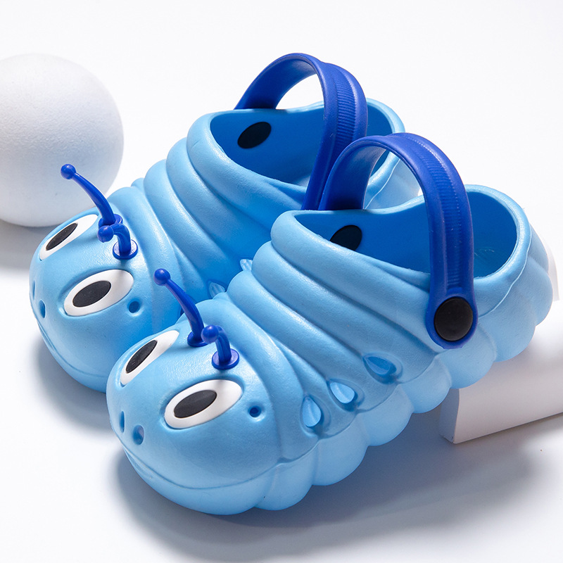 Children's Slippers New Summer Sandals Caterpillar Shoes Men's and Women's Rubber and Plastic Children's Room Baby's Shoes Third Generation Upgrade