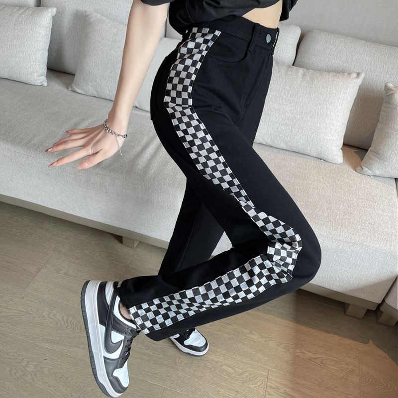 White Jeans Female Summer New High Waist Slimming Draping Small Straight Wide Leg Pants for Women Spring and Autumn