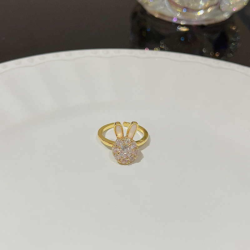 Light Luxury Minority Micro Inlaid Zircon Butterfly Ring Female Ins Trendy Open Design Sense Simple Bracelet Index Finger Ring