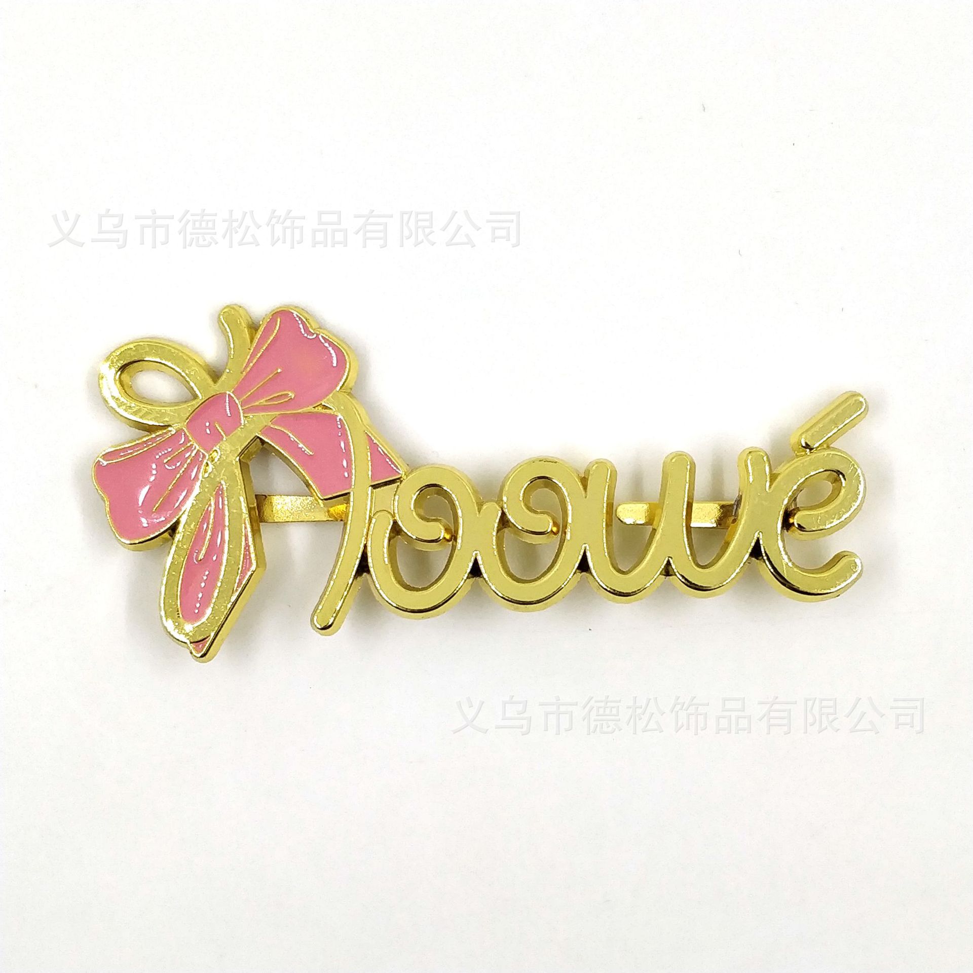 Die-Casting Zinc Alloy Pure Letter Pin Metal Badge Luggage Card Holder Decorative Metal DIY Handmade Small Sign