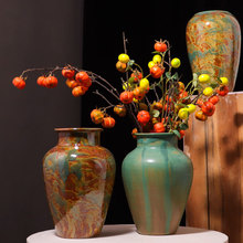 新中式陶瓷花瓶油画风水培客厅家居简约时尚装饰品桌面插花摆件