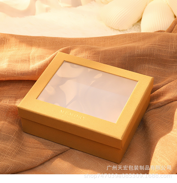 开窗透明礼盒天地盖生日礼品包装盒高级感伴娘伴手礼圣诞新年空盒