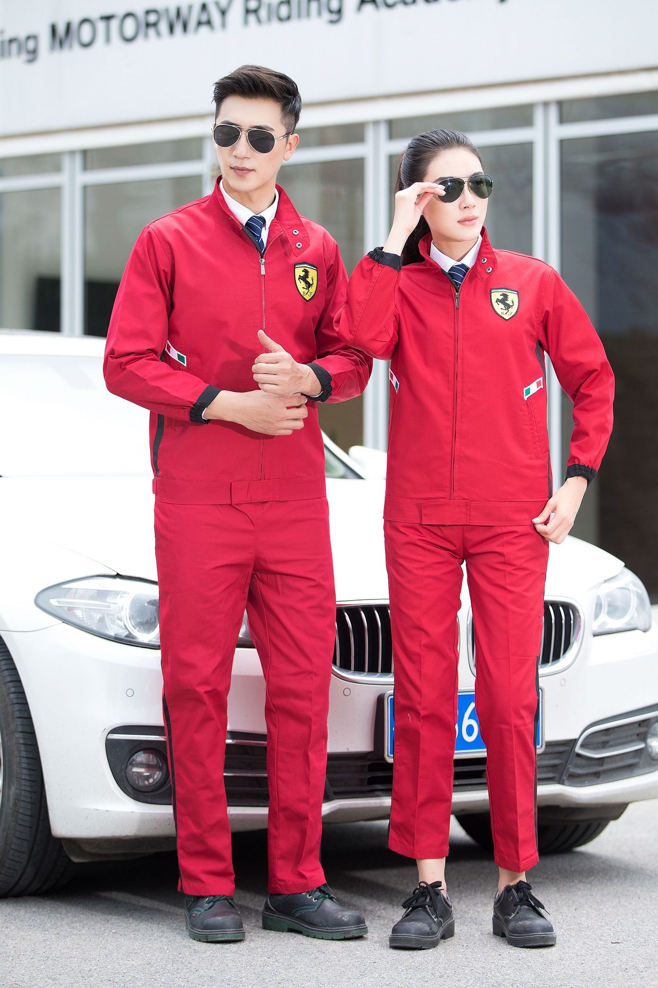 4s店长袖工作服套装男秋冬季汽车维修汽修劳保服印制logo