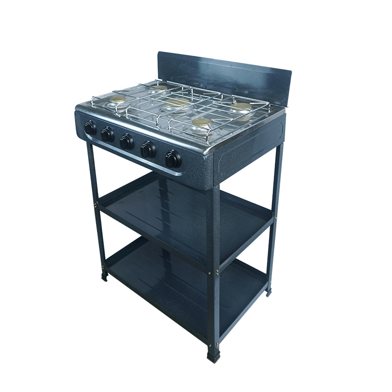 Foreign Trade Export Supply European-Style Gas Stove with Shelf Split High Five-Head Stove Desktop Stove with Lid