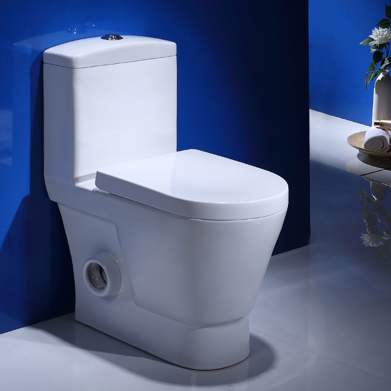 家用节水防臭墙排连体马桶左右横排侧排后出水连体直冲坐便器
