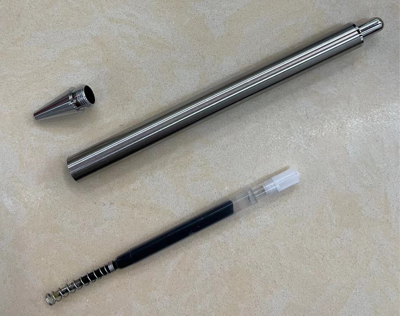 Factory Wholesale Stainless Steel Ballpoint Pen Full Pen Press Gel Pen Retractable Ballpoint Pen Metal Pen