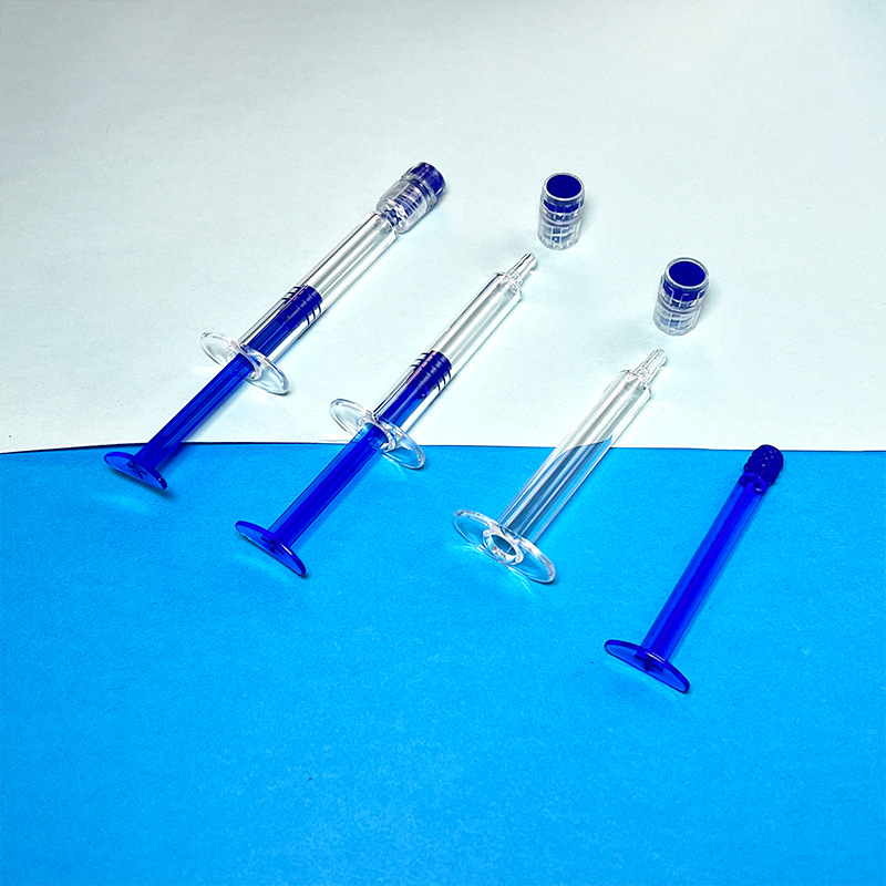 厂家现货涂抹式1ml蓝色水光针针管灌装精华原液眼霜针管瓶包材