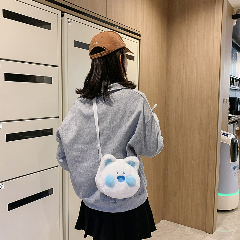 New Cartoon Bags Cute Plush Toys Bag Woman Crossbody Bag Wholesale Children Plush Bags