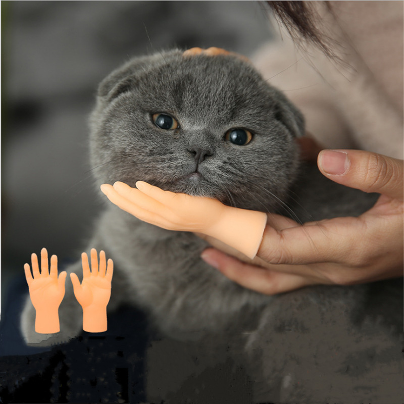 撸猫小手套逗猫玩具小手套搞怪小手模型撸猫手套宠物除毛神器热卖