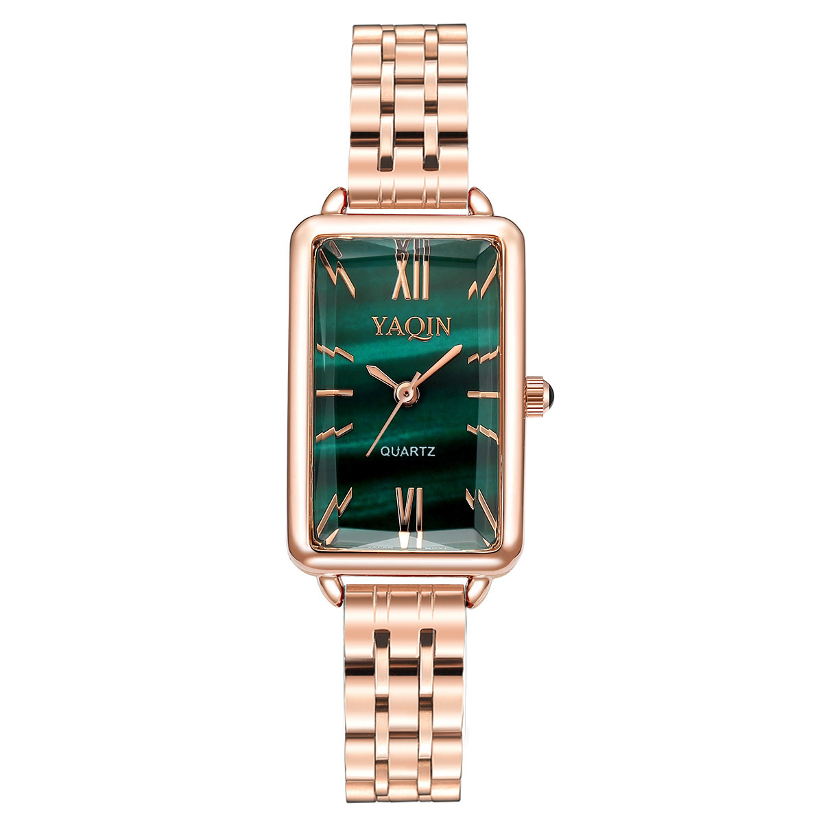 yaqin雅琴时装表时尚钢带防水石英手表7341