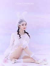 新锐新款影楼性感唯美私房浴室写真拍摄服装公主蕾丝天鹅芭蕾蓬裙