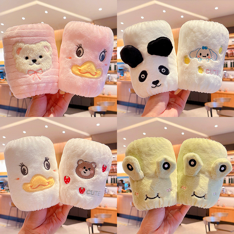 korean new kids oversleeves autumn and winter plush cartoon oversleeves cute super cute stain resistant oversleeve baby sleeves