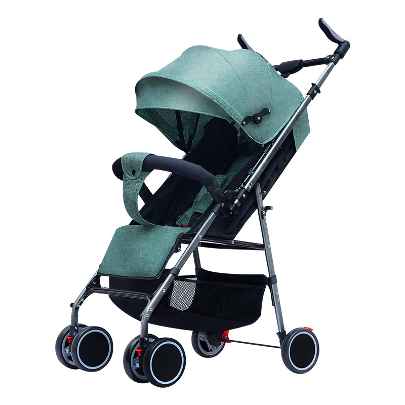 Baby Stroller Can Sit and Lie Lightweight Two-Way One-Click Folding Shock Absorber 0 to 3 Years Old Baby Going out Simple Umbrella Car