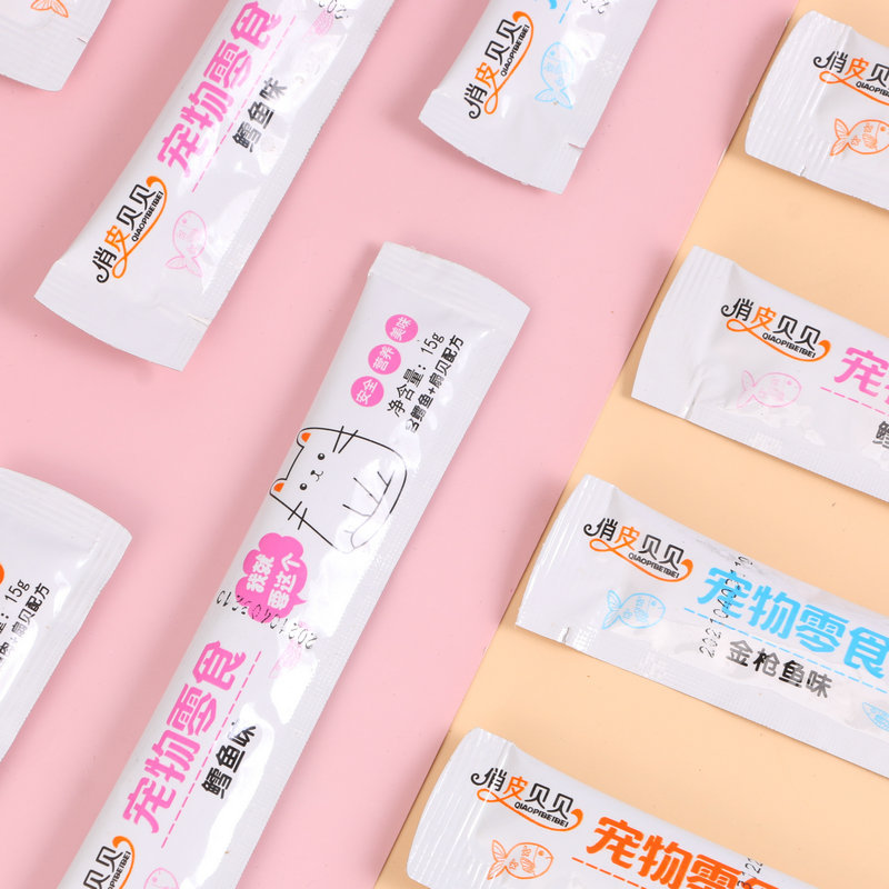 宠物零食猫条猫零食 15g/条流质猫湿粮鸡肉鳕鱼金枪鱼猫条