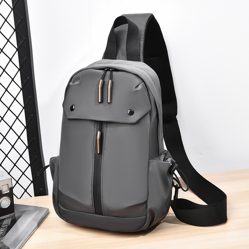 Men's Shoulder Bag Crossbody Backpack Sports Chest Bag Nylon Oxford Cloth Trendy Casual Cross-Body Bag Shoulder Bag Wholesale