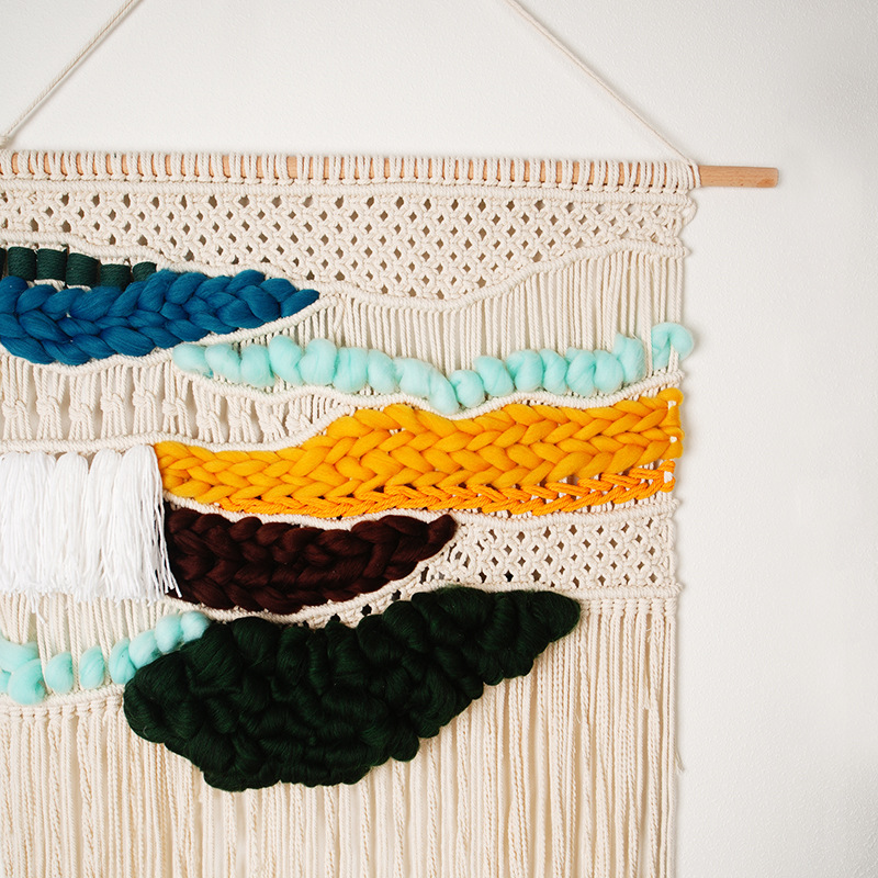 彩色大挂毯波西米亚风格酒店名宿装饰背景墙装饰床头装饰挂件大