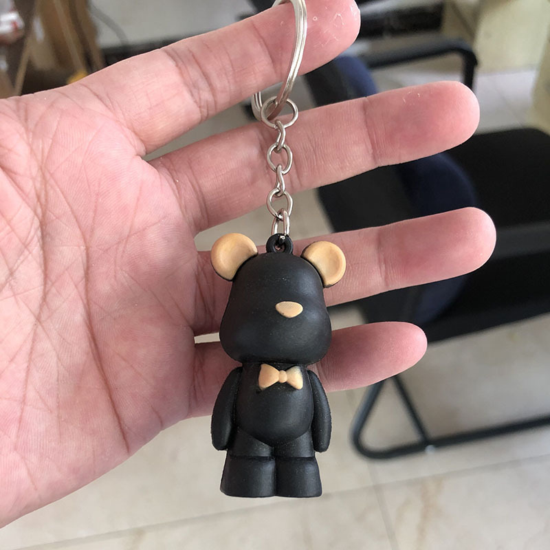 新款小熊黑色北欧领结熊挂件卡通可爱公仔女包包挂饰钥匙扣配饰品