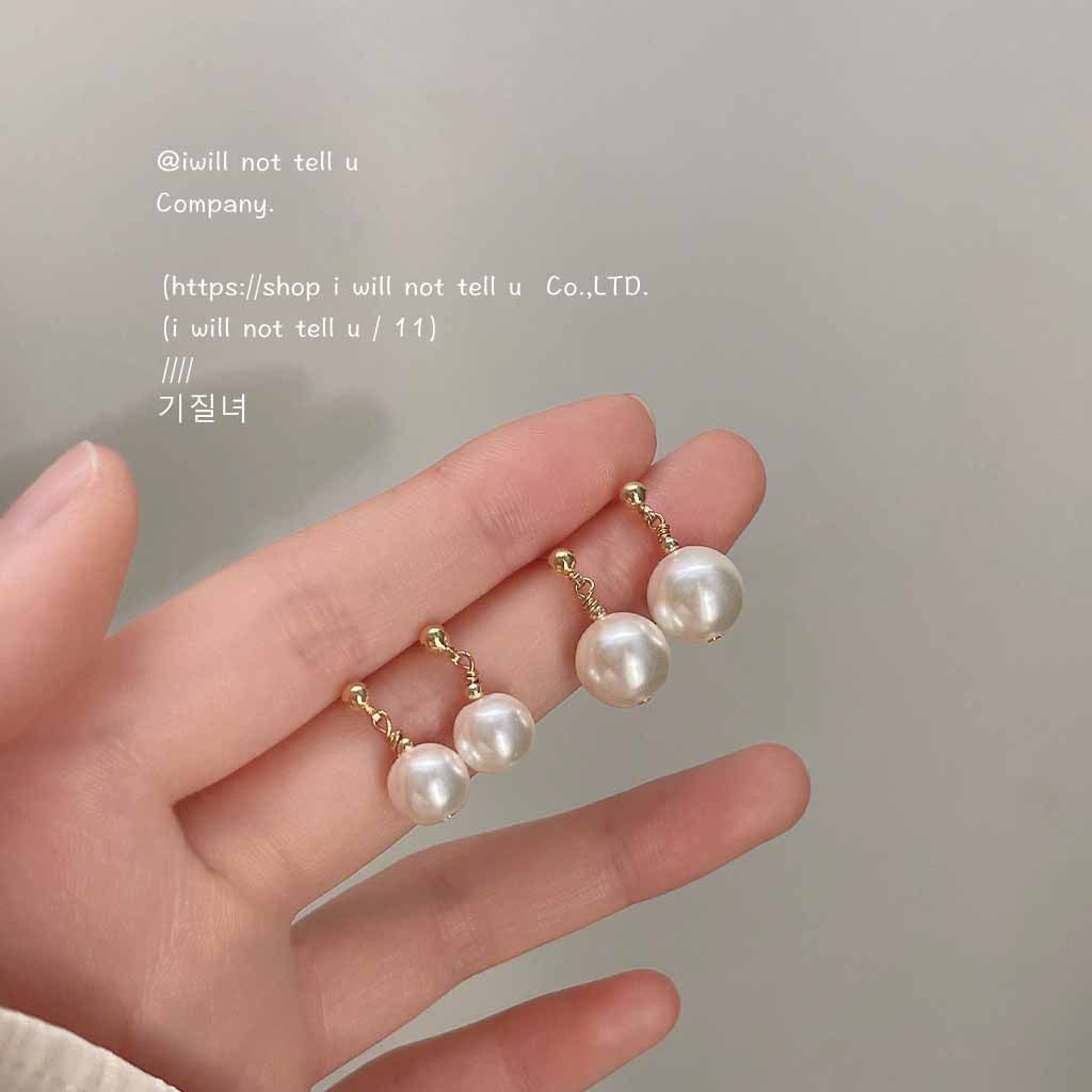 Shijia Pearl Quality ~ Blogger Recommended 925 Silver Needle Plated 14K Handmade Design Pearl Ear Studs Eardrops Earrings