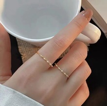 日韩风2022新款戒指女网红轻奢时尚细戒指高级感锆石戒指环女饰品