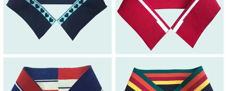 提花横机领口 袖口 t恤针织罗纹扁机领 polo衫翻领 立领 服装辅料