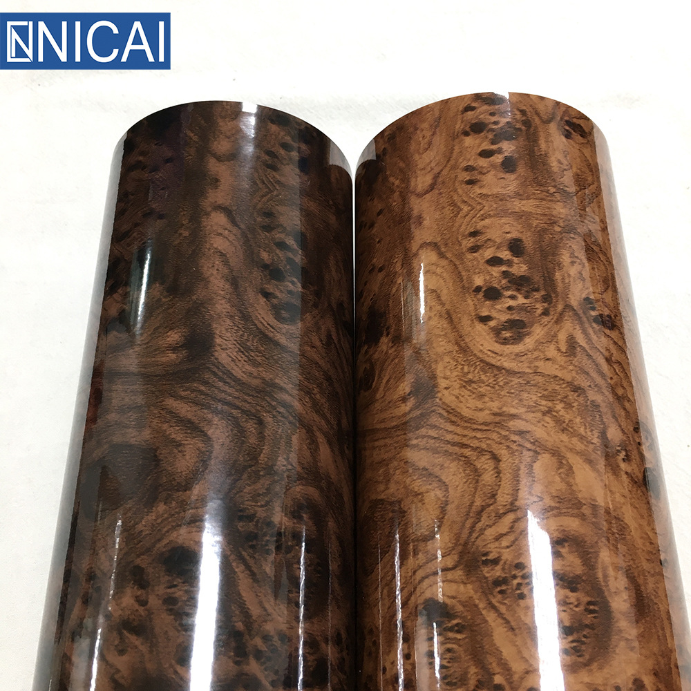 汽车亮光木纹改色膜雀眼贴纸pvc车身膜中控内饰贴膜改装翻新贴纸